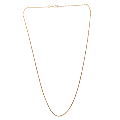 9KT Yellow Gold Rope Chain 2.41GM – Delicate Lightweight Gold Chain