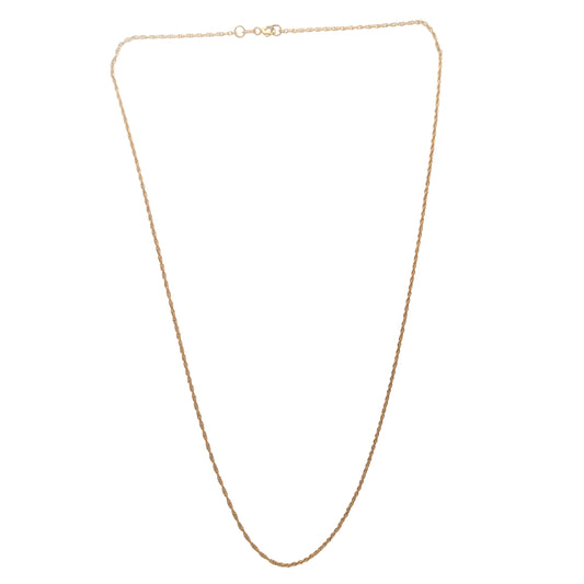 9KT Yellow Gold Rope Chain 2.41GM – Delicate Lightweight Gold Chain
