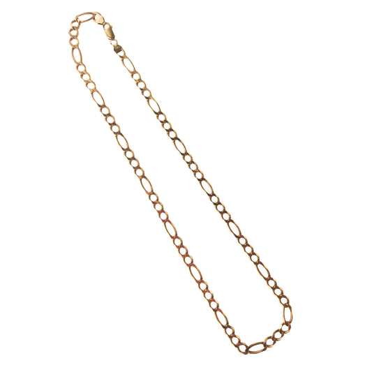 9KT Yellow Gold Figaro Chain 23.54GM – Premium Heavy Figaro Gold Chain