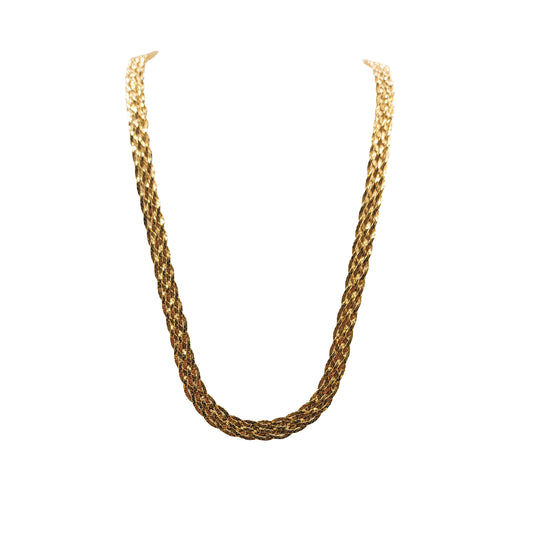 18KT Yellow Gold Fancy Rope Chain 16.85GM – Luxury Designer Gold Necklace