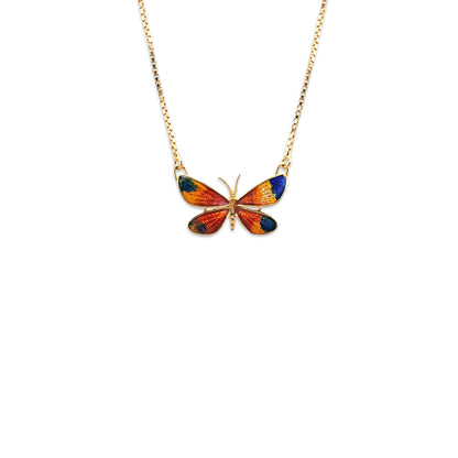 18KT Yellow Gold Butterfly Box Chain 5.38GM – Elegant Butterfly Gold Necklace