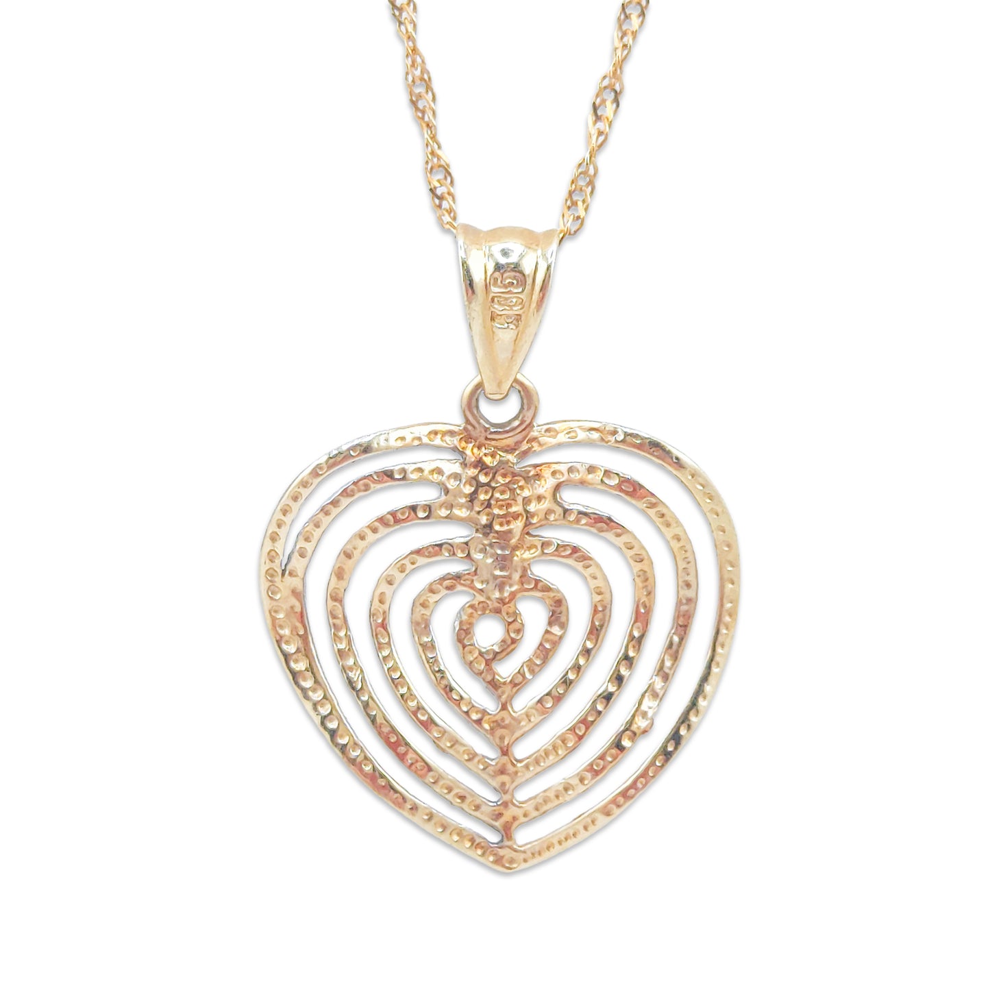 14KT Yellow Gold Heart Shape Pendant 1.86GM – Elegant Heart Gold Pendant for Women