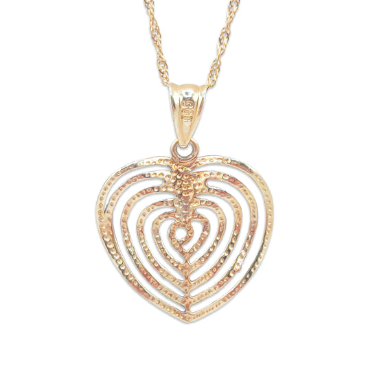 14KT Yellow Gold Heart Shape Pendant 1.86GM – Elegant Heart Gold Pendant for Women