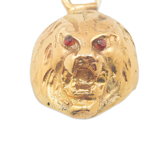 9KT Yellow Gold Wolf Pendant 32.31GM – Premium Designer Wolf Gold Pendant