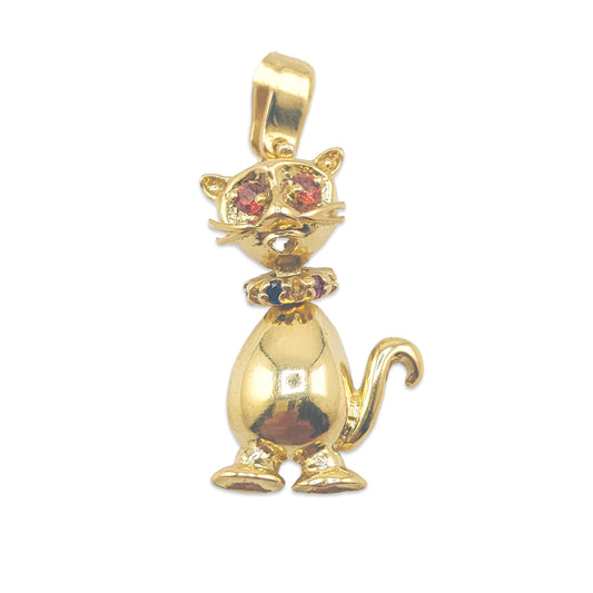 9KT Yellow Gold Cat Pendant 3.60GM – Premium Cat Lover Gold Pendant