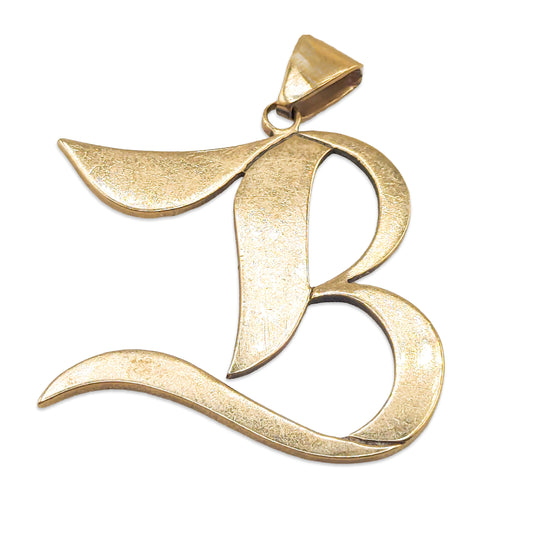 9KT Yellow Gold Letter B Pendant 4.61GM – Premium Initial B Gold Pendant