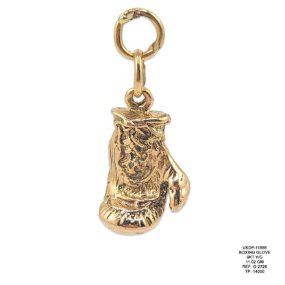 9KT Yellow Gold Boxing Glove Pendant 11.02GM – Premium Sports Gold Pendant