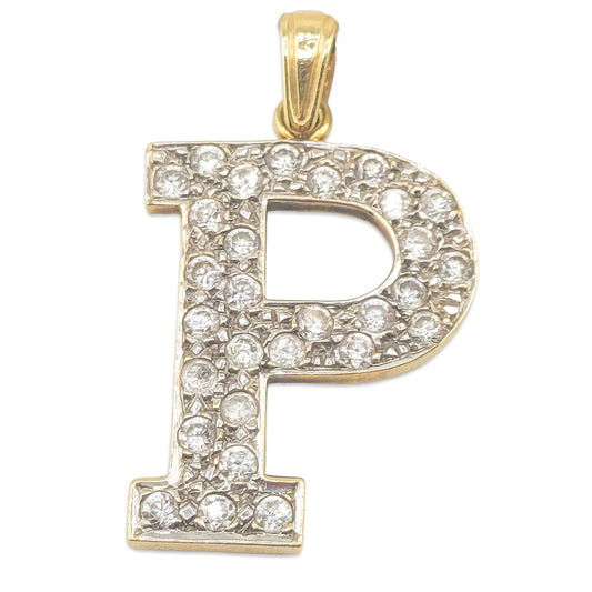 9KT Yellow Gold Letter P Pendant 6.27GM – Premium Initial P Gold Pendant