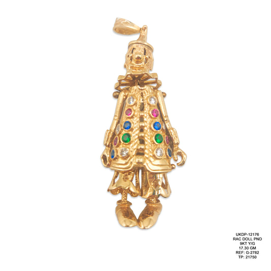 9KT Yellow Gold Rag Doll Pendant 17.30GM – Designer Gold Doll Pendant