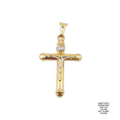 14KT Yellow Gold Cross Pendant 1.82GM – Elegant Religious Gold Pendant