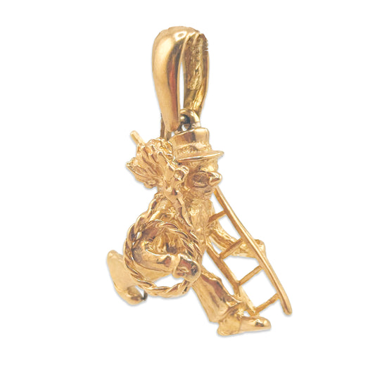 9KT Yellow Gold Chimney Sweep Pendant 13.10GM – Premium Designer Gold Lucky Charm Pendant