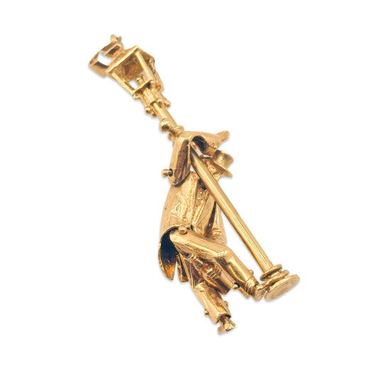 9KT Yellow Gold Drunken Yard Pendant 25.65GM – Premium Designer Statement Gold Pendant