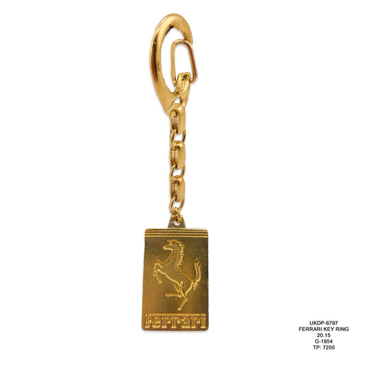 Luxury Ferrari Style Gold Key Ring 20.15GM – Premium Designer Gold Keychain