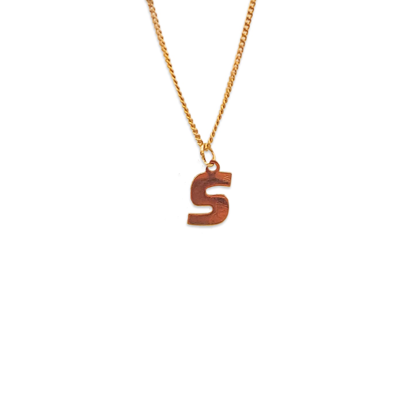 9KT Yellow Gold Letter S Pendant 0.32GM – Personalised Initial S Gold Pendant