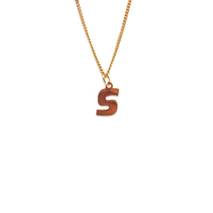 9KT Yellow Gold Letter S Pendant 0.32GM – Personalised Initial S Gold Pendant