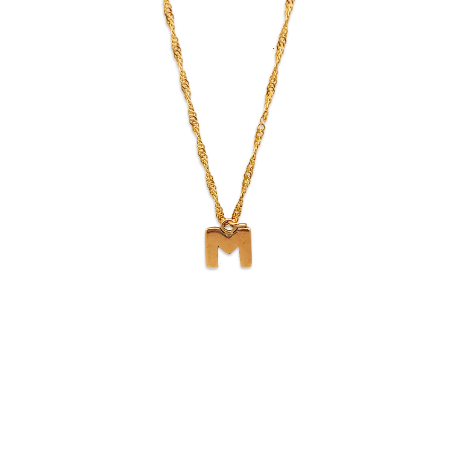 9KT Yellow Gold Letter M Pendant 1.26GM – Personalised Initial M Gold Pendant