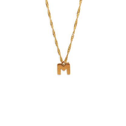 9KT Yellow Gold Letter M Pendant 1.26GM – Personalised Initial M Gold Pendant