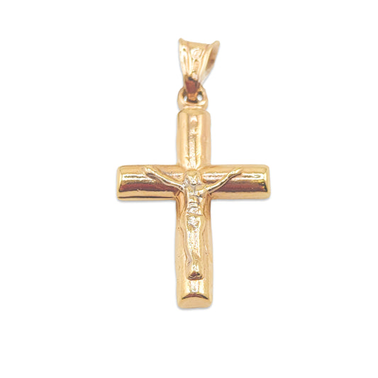 14KT Yellow Gold Jesus Cross Pendant 1.25GM – Elegant Religious Gold Pendant