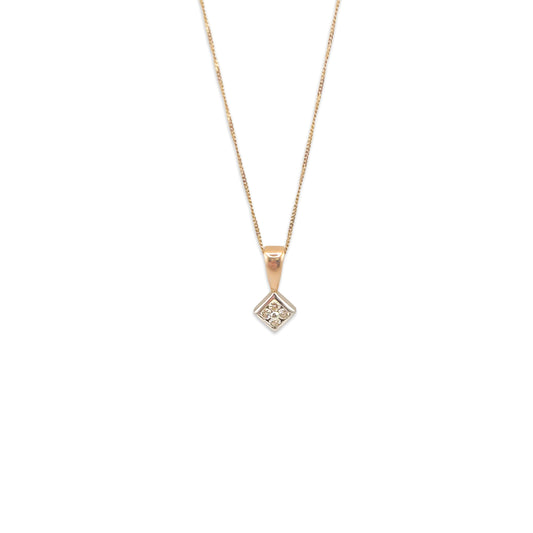 9KT Yellow Gold Diamond Solitaire Pendant 0.92GM – Elegant Solitaire Gold Pendant