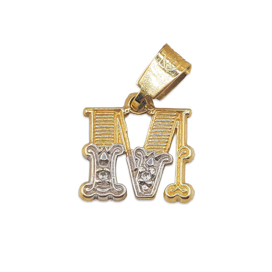 14KT Yellow Gold Letter M Initial Pendant 1.14GM – Elegant Personalised Gold Pendant