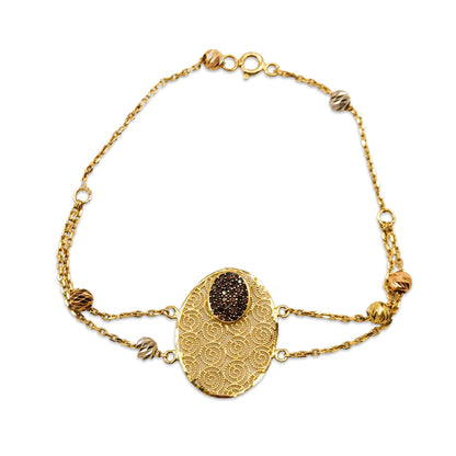 14KT Yellow Gold Designer Bracelet 3.90GM – Elegant Lightweight Gold Bracelet