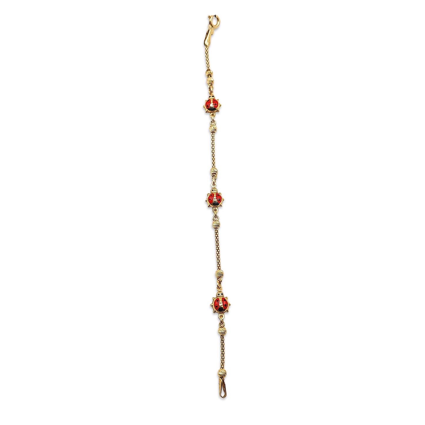 14KT Yellow Gold Kids Stone Bracelet 2.82GM – Cute Children’s Gold Bracelet