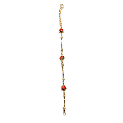 14KT Yellow Gold Kids Stone Bracelet 2.82GM – Cute Children’s Gold Bracelet