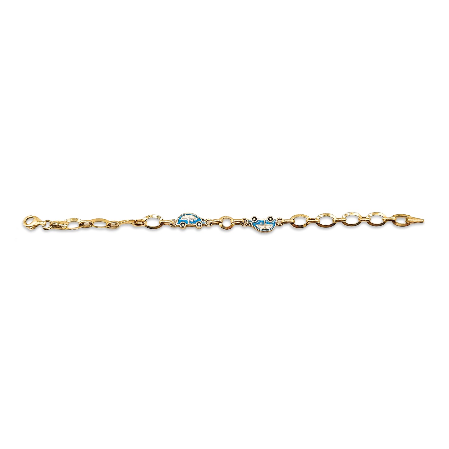 14KT Yellow Gold Car Kids Bracelet 3.25GM – Cute Children’s Designer Gold Bracelet