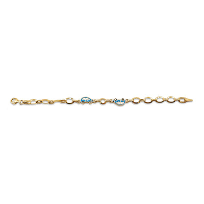 14KT Yellow Gold Car Kids Bracelet 3.25GM – Cute Children’s Designer Gold Bracelet