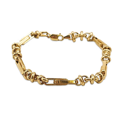 14KT Yellow Gold Designer Bracelet 7.21GM – Elegant Luxury Gold Bracelet