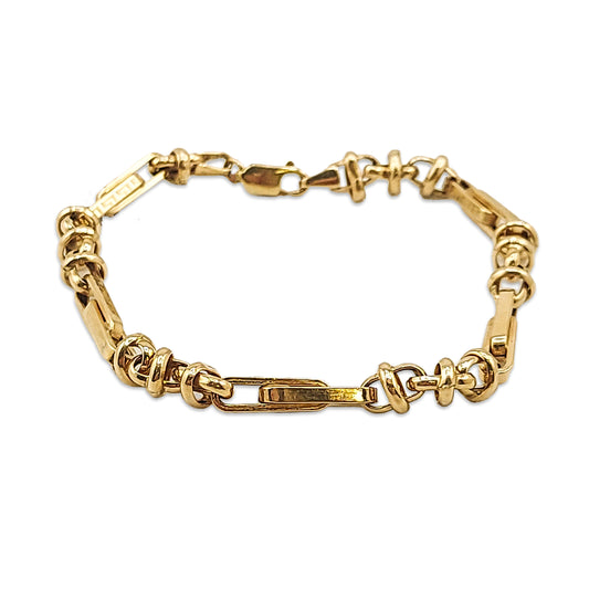 14KT Yellow Gold Designer Bracelet 7.21GM – Elegant Luxury Gold Bracelet