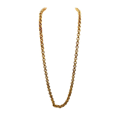 14KT Yellow Gold Round Link Belcher Chain 66.90GM – Heavy Luxury Gold Necklace