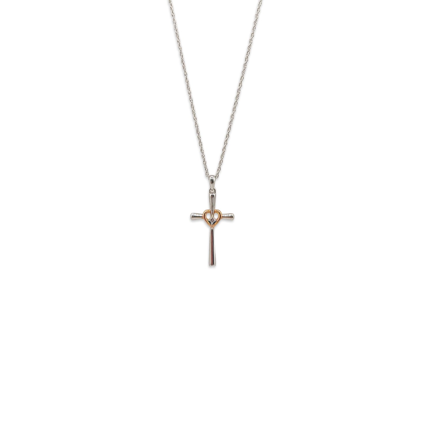 9KT Yellow Gold Chain Cross Pendant 1.22GM – Classic Religious Cross Necklace Pendant