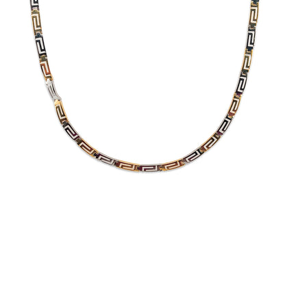 14KT Yellow Gold Versace Style Chain 14.67GM – Luxury Designer Inspired Gold Chain Necklace