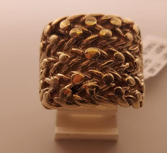 Gold Gents Keeper Ring
