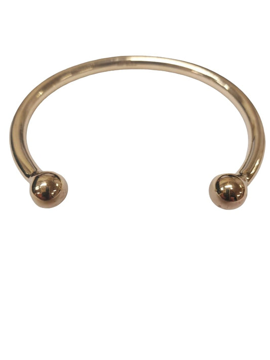 Modern Gold Torque Bangle Bracelet - Minimalist & Chic
